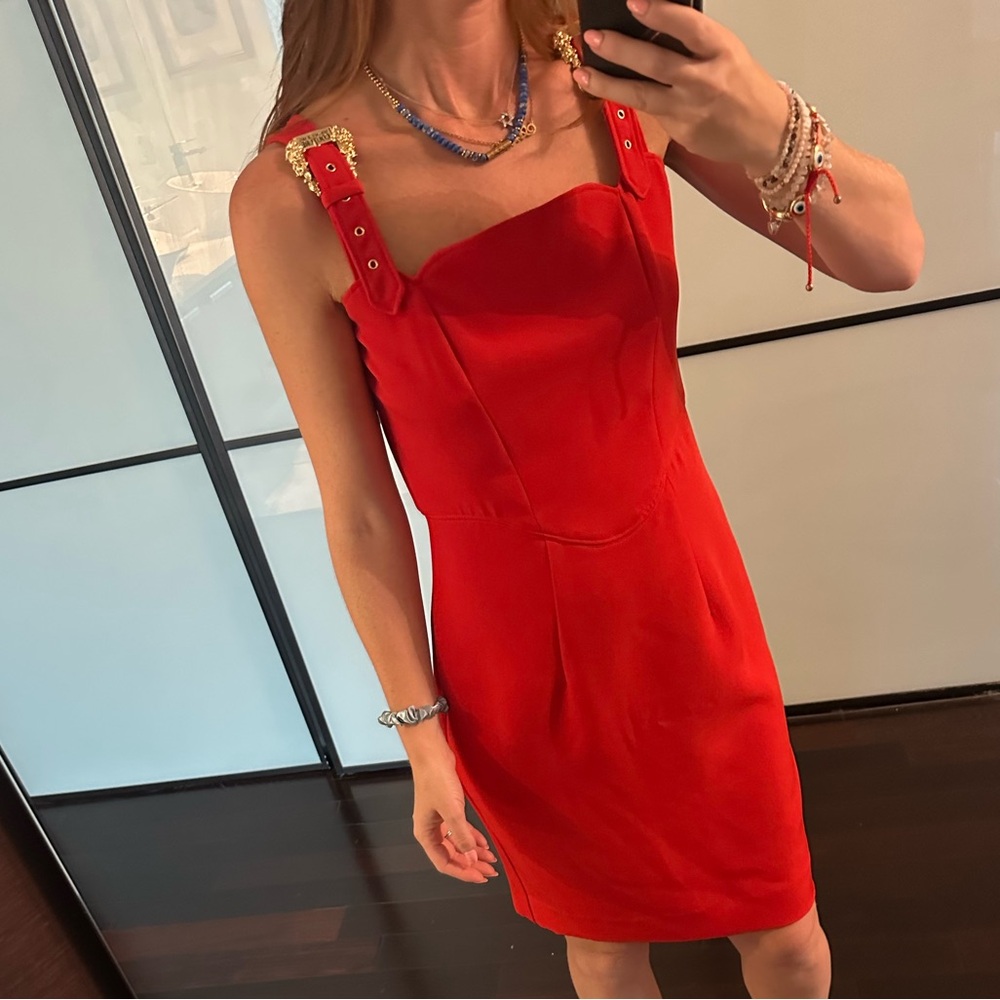 Elegant Strapless Red Dress